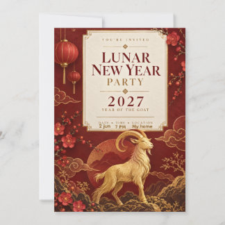 Einladung zur Mond-Neujahrsfeier, Jahr des Ziege 2