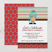 Einladung zur Monster Geburtstagsparty (Vorne/Hinten)