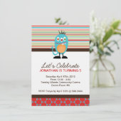 Einladung zur Monster Geburtstagsparty (Stehend Vorderseite)