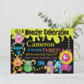 Einladung zur Monsterfeier (Stehend Vorderseite)