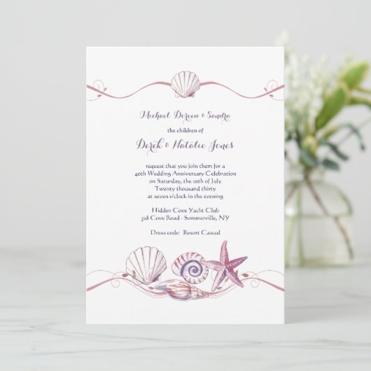 Einladung zur Muschel (Stehend Vorderseite)