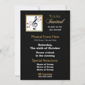 Einladung zur Musik - Notizen/Tastatur (Rückseite)