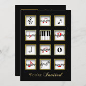 Einladung zur Musik - Notizen/Tastatur (Vorne/Hinten)