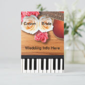 Einladung zur musikalischen Hochzeit (Stehend Vorderseite)