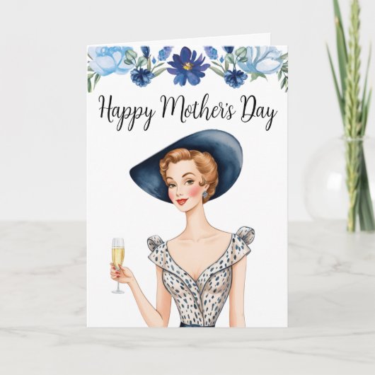 Einladung zur Mutter - Lady mit Blauer Hut (Vorderseite)