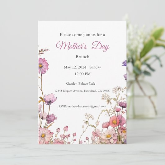 Einladung zur Mutter, Mittagessen am Muttertag (Stehend Vorderseite)