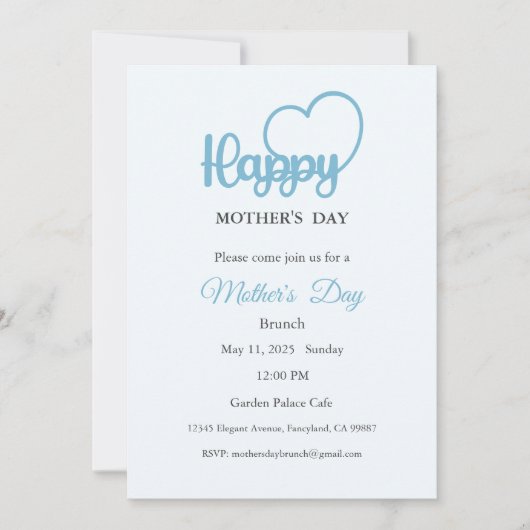 Einladung zur Mutter, Mittagessen am Muttertag (Vorderseite)