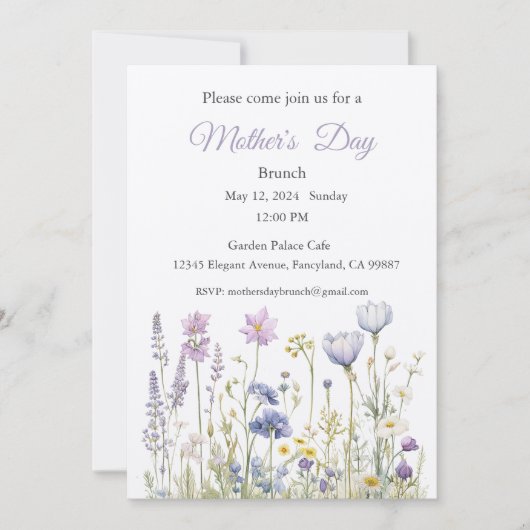 Einladung zur Mutter, Mittagessen am Muttertag (Vorderseite)