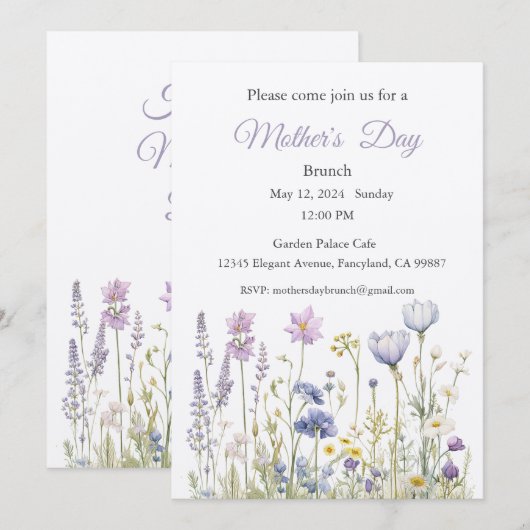 Einladung zur Mutter, Mittagessen am Muttertag (Vorne/Hinten)