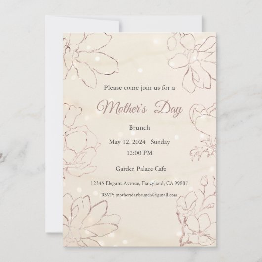 Einladung zur Mutter, Mittagessen am Muttertag (Vorderseite)