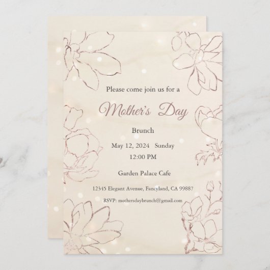 Einladung zur Mutter, Mittagessen am Muttertag (Vorne/Hinten)