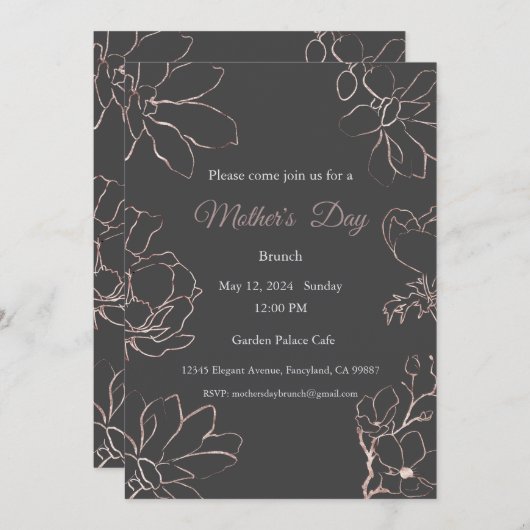 Einladung zur Mutter, Mittagessen am Muttertag (Vorne/Hinten)