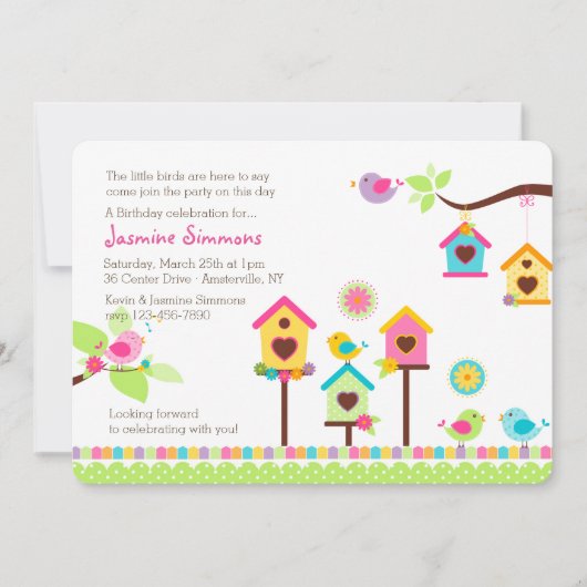 Einladung zur Nachbarschaft Birdie (Vorderseite)