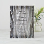 Einladung zur natürlichen Baumrinde-Graduierungspa (Stehend Vorderseite)