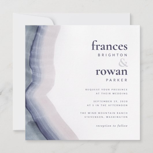 Einladung zur natürlichen Wellenhochzeit (Vorderseite)