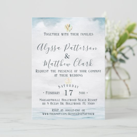 Einladung zur Nautischen Hochzeit (Stehend Vorderseite)