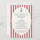 Einladung zur Nautischen Hochzeit (Vorderseite)