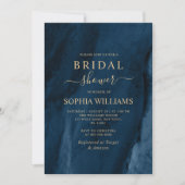 Einladung zur Navy Blue & Gold Bridal Dusche (Vorderseite)