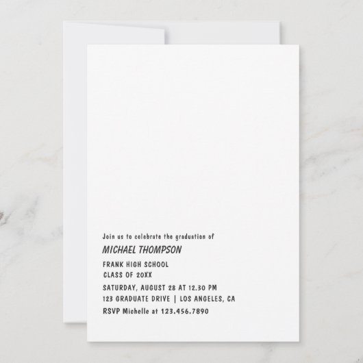 Einladung zur Neonmikrofone-Graduationspartei (Rückseite)