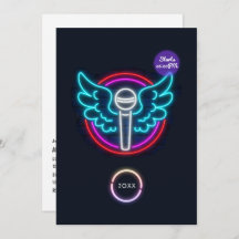 Einladung zur Neonmikrofone-Graduationspartei