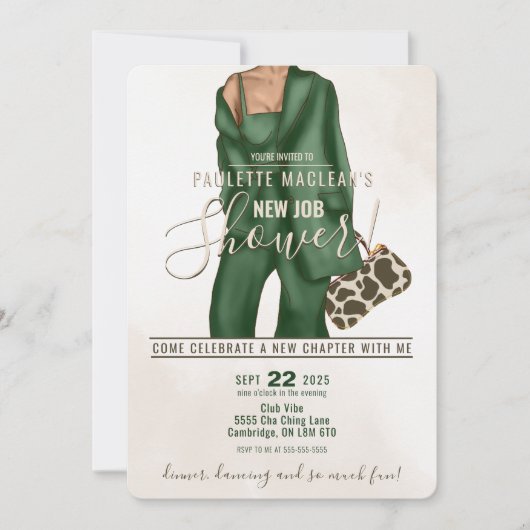 Einladung zur neuen Jobdusche (Vorderseite)