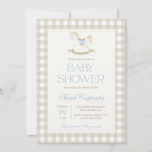 Einladung zur Neutral Baby Shower (Vorderseite)