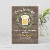 Einladung zur neutralen Baby Brewing Baby Shower (Stehend Vorderseite)