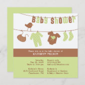 Einladung zur neutralen Babydusche (Vorne/Hinten)