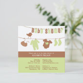 Einladung zur neutralen Babydusche (Stehend Vorderseite)