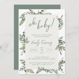 Einladung zur neutralen Babydusche