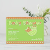 Einladung zur neutralen Babydusche (Stehend Vorderseite)