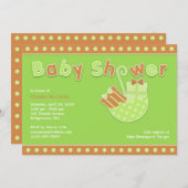 Einladung zur neutralen Babydusche (Vorne/Hinten)