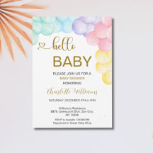 Einladung zur neutralen Babydusche