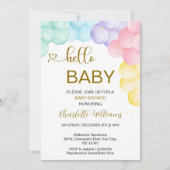 Einladung zur neutralen Babydusche (Vorderseite)