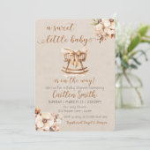 Einladung zur neutralen Babydusche (Stehend Vorderseite)