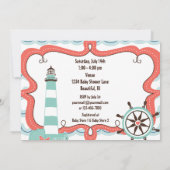 Einladung zur neutralen Babydusche des Leuchtturms (Rückseite)