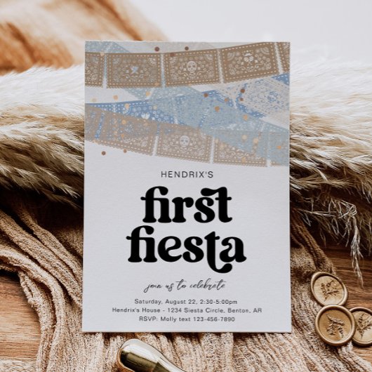 Einladung zur neutralen First Fiesta zum Geburtsta