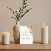 Einladung zur neutralen Pampas Grass Baby Dusche |