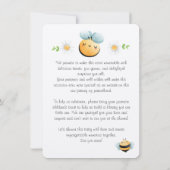 Einladung zur niedlichen Aquarellbiene (Rückseite)