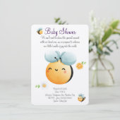 Einladung zur niedlichen Aquarellbiene (Stehend Vorderseite)