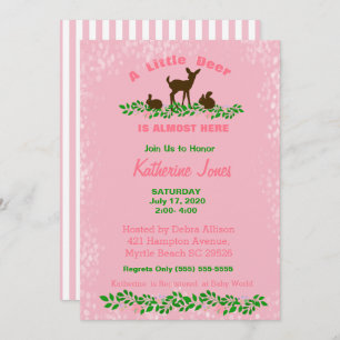 Einladung zur niedlichen Baby-Deer-Baby-Dusche (Ro