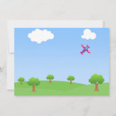 Einladung zur niedlichen Babydusche des Flugzeugs (Rückseite)