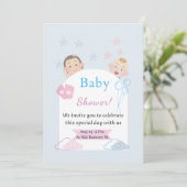 Einladung zur niedlichen Babydusche | Neutral des  (Stehend Vorderseite)