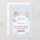 Einladung zur niedlichen Babydusche | Neutral des  (Vorne/Hinten)