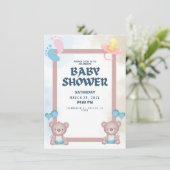 Einladung zur niedlichen Babydusche | Sweet Pastel (Stehend Vorderseite)