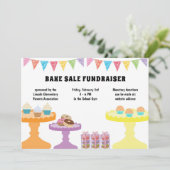 Einladung zur niedlichen Bake Sale Fundraiser (Stehend Vorderseite)