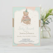 Einladung zur Niedlichen Bärendusche (Stehend Vorderseite)