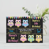 Einladung zur niedlichen Eule (Stehend Vorderseite)