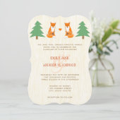 Einladung zur niedlichen Fox-Hochzeit (Stehend Vorderseite)