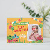 Einladung zur niedlichen Geburtstagspartei Cupcake (Stehend Vorderseite)